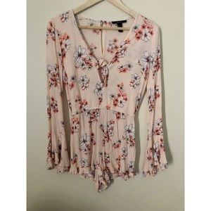 Forever 21 Pink Floral Romper